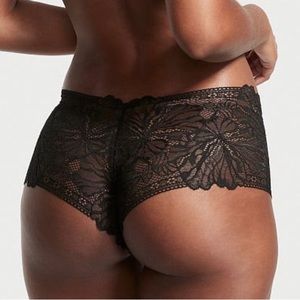 Victoria's Secret Lace Black Shortie Panty XL